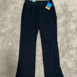 Columbia active fit straight leg cargo pants black medium new